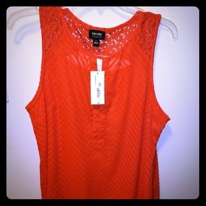NWT: Nicole by Nicole Miller Sleeveless Fiery Red